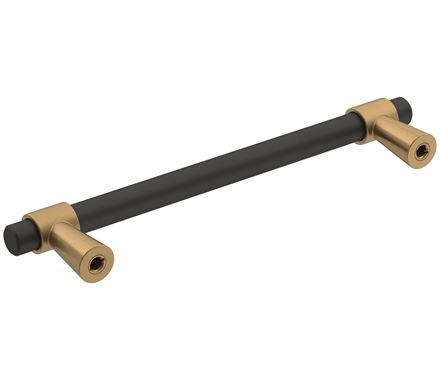 Amerock Cabinet Pull Matte Black/Champagne Bronze 5-1/16 inch (128 mm) Center-to-Center Mergence 1 Pack Drawer Pull Cabinet Handle Cabinet Hardware