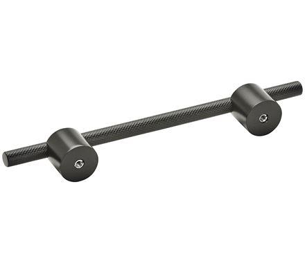 Amerock Cabinet Pull Matte Black 5-1/16 inch (128 mm) Center to Center Transcendent 1 Pack Drawer Pull Drawer Handle Cabinet Hardware
