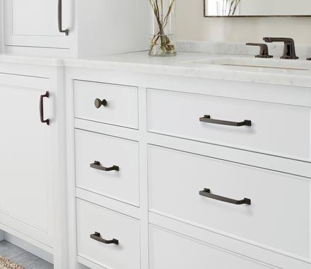 Amerock Cabinet Knob Black Bronze 1-3/16 inch (30 mm) Diameter Westerly 1 Pack Drawer Knob Cabinet Hardware
