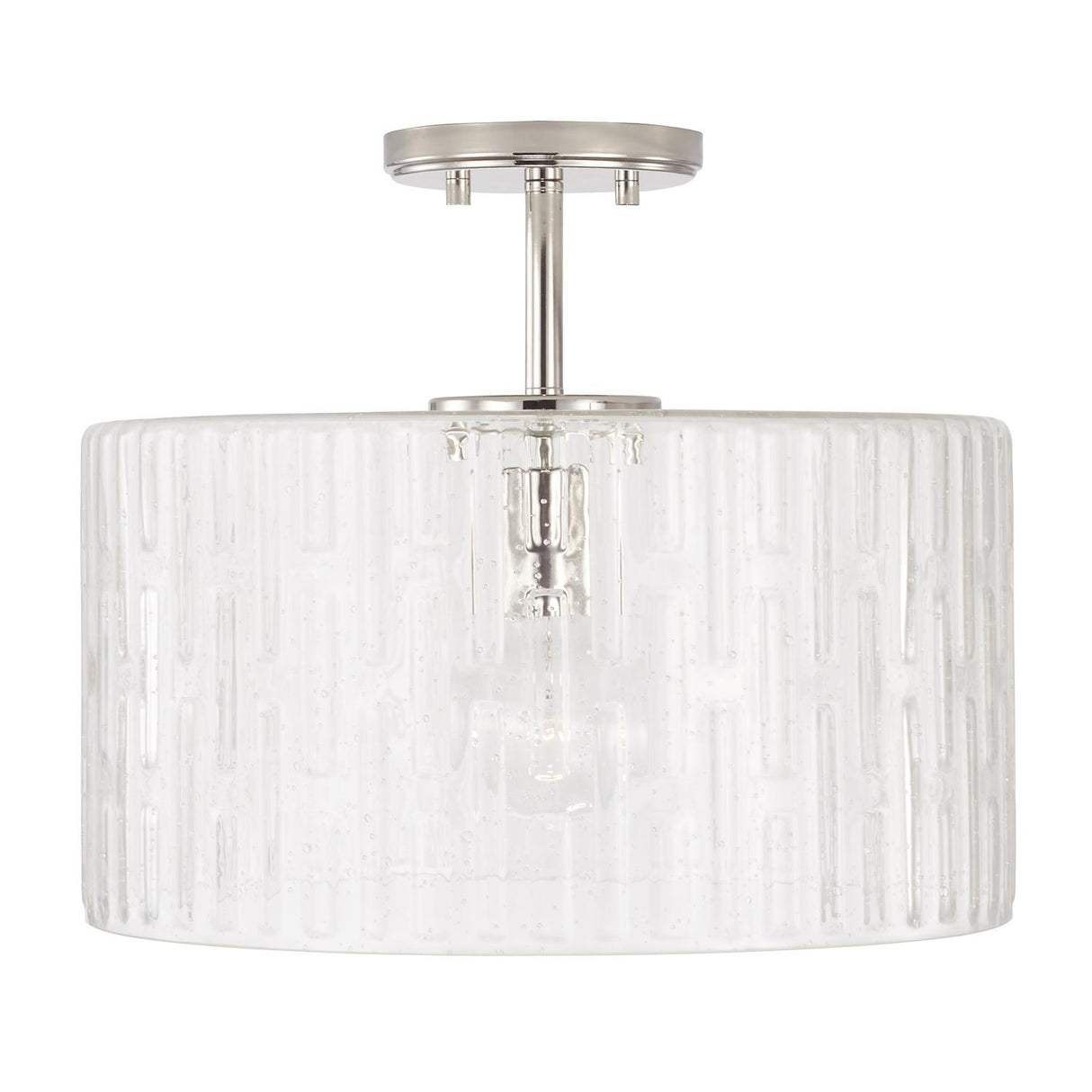 Capital Lighting 241311PN Emerson 1 Light Semi-Flush Polished Nickel