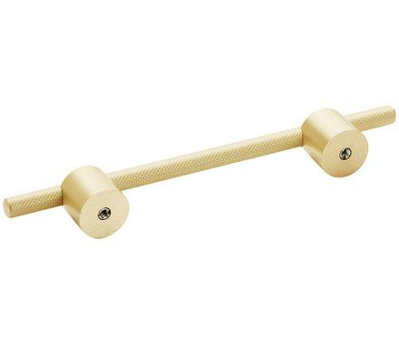 Amerock Cabinet Pull Matte Gold 5-1/16 inch (128 mm) Center to Center Transcendent 1 Pack Drawer Pull Drawer Handle Cabinet Hardware