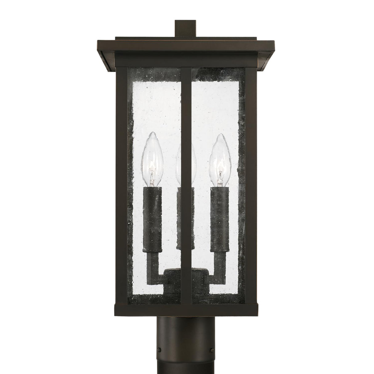 Capital Lighting 943835OZ Barrett 3 Light Outdoor Post Lantern Oiled Bronze