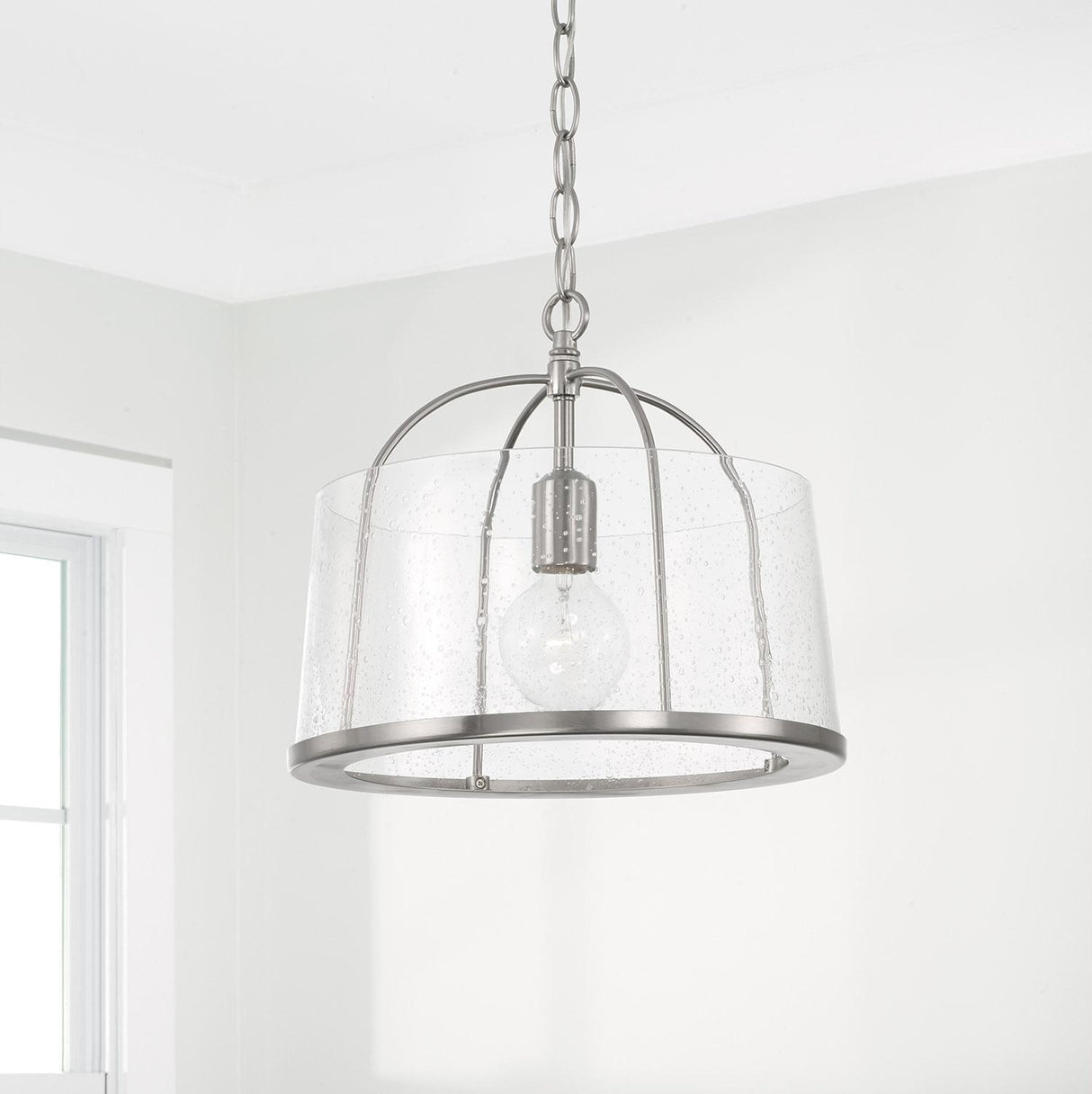 Capital Lighting 247011BN Madison 1 Light Semi-Flush Brushed Nickel
