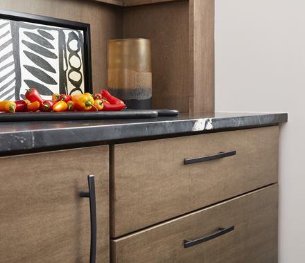 Amerock Cabinet Pull Black Bronze 5-1/16 inch (128 mm) Center to Center Cyprus 1 Pack Drawer Pull Drawer Handle Cabinet Hardware
