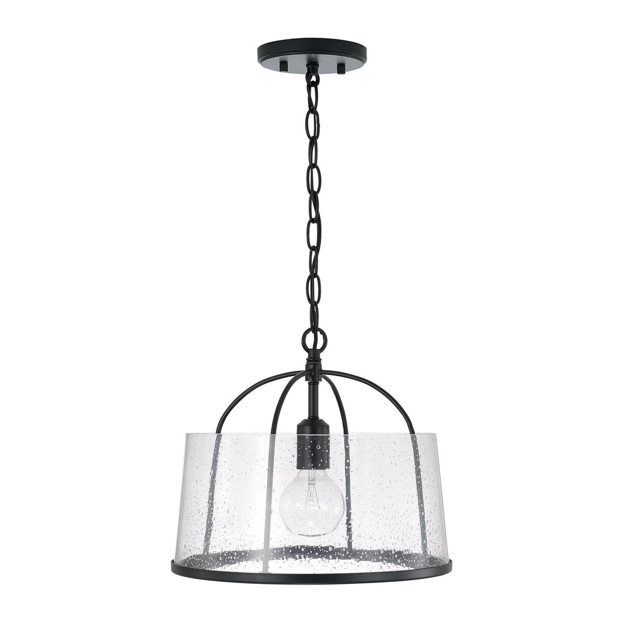 Capital Lighting 247011MB Madison 1 Light Semi-Flush Matte Black