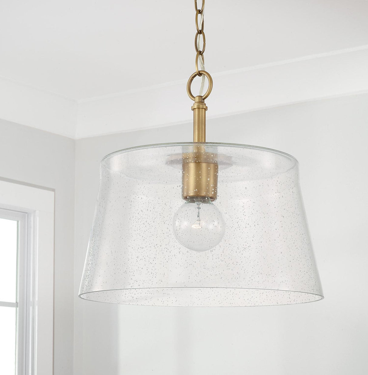 Capital Lighting 246911AD Baker 1 Light Pendant Aged Brass