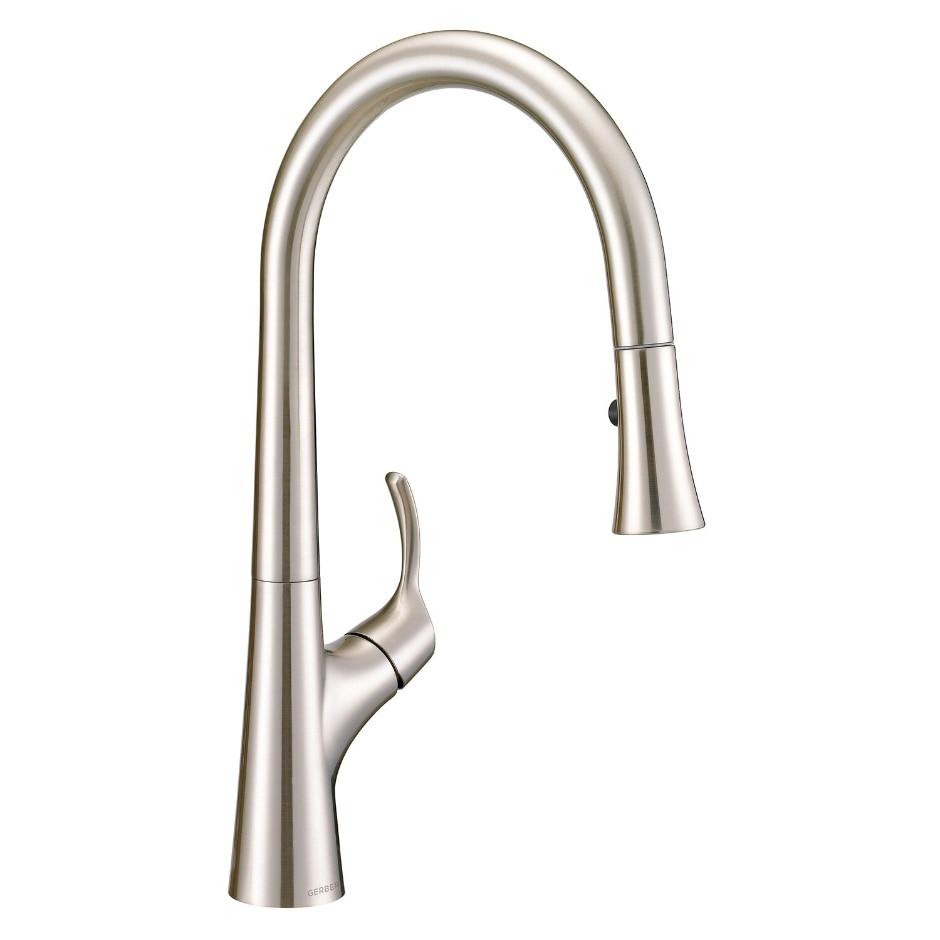 Gerber D454422 Chrome Antioch Single Handle Pull-down Kitchen Faucet