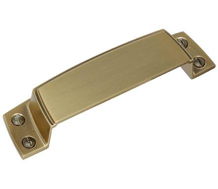 Amerock Cabinet Cup Pull Golden Champagne 3-1/2 inch (89 mm) Center to Center Highland Ridge 1 Pack Drawer Pull Drawer Handle Cabinet Hardware
