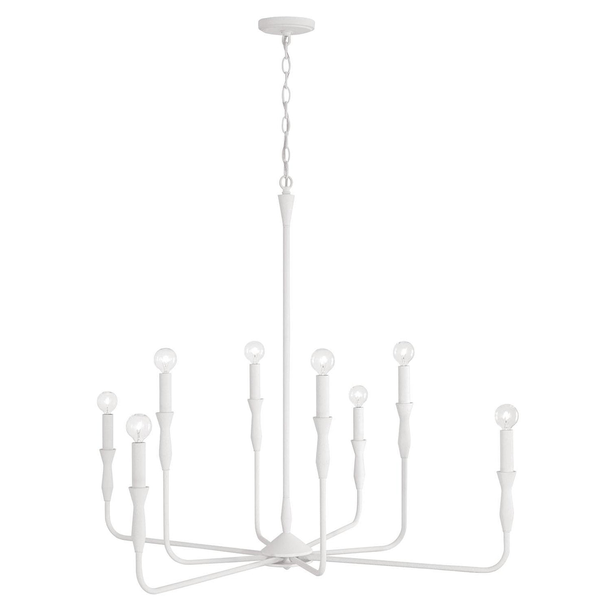 Capital Lighting 450381XW Paloma 8 Light Chandelier Textured White