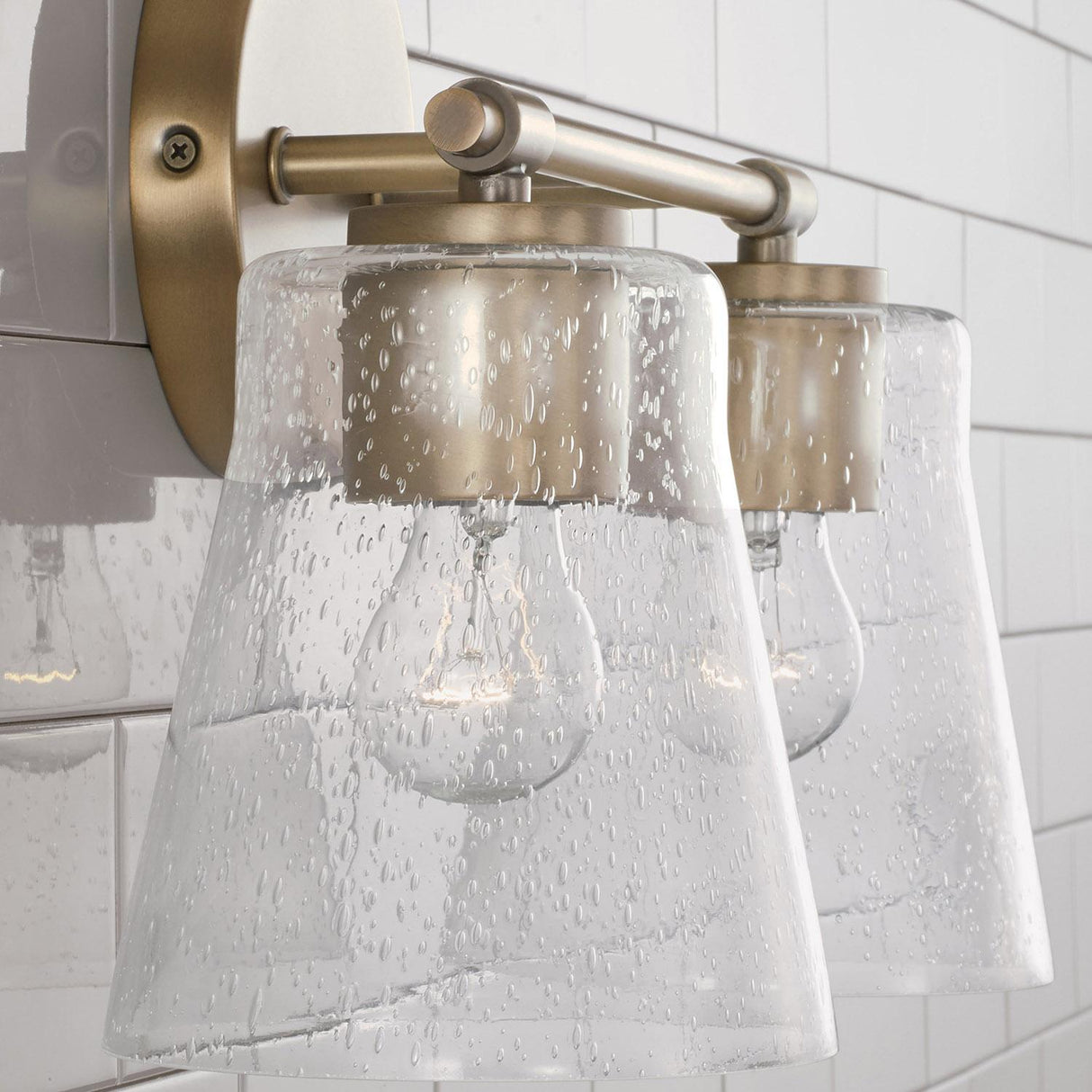Capital Lighting 146921AD-533 Baker 2 Light Vanity Aged Brass