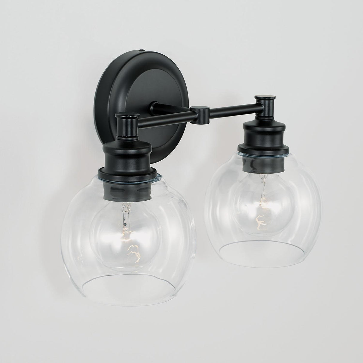 Capital Lighting 121121MB-426 Mid Century 2 Light Vanity Matte Black