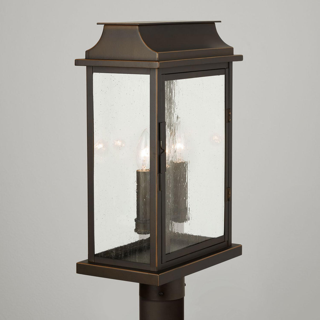 Capital Lighting 936832OZ Bolton 3 Light Outdoor Post Lantern Oiled Bronze
