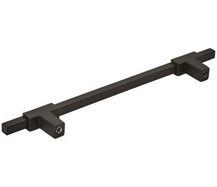 Amerock Cabinet Pull Matte Black/Matte Black 6-5/16 inch (160 mm) Center to Center Urbanite 1 Pack Drawer Pull Drawer Handle Cabinet Hardware