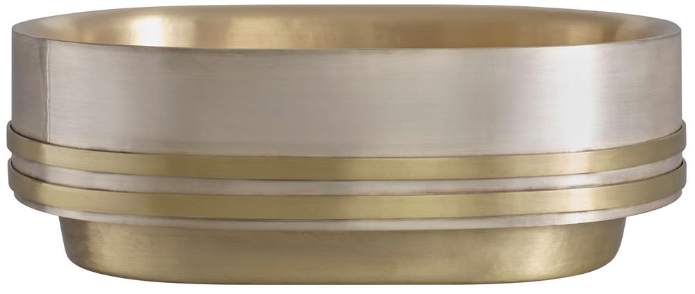 Thompson Traders Quintana Vessel Sink Quintana KCBV1712 Satin Brass and Burnished Nickel (Smooth)