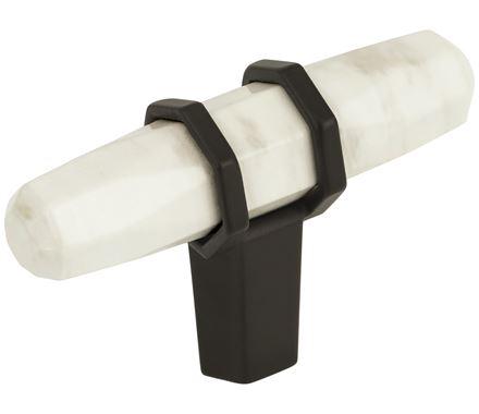 Amerock Cabinet Knob Marble White/Black Bronze 2-1/2 inch (64 mm) Length Carrione 1 Pack Drawer Knob Cabinet Hardware