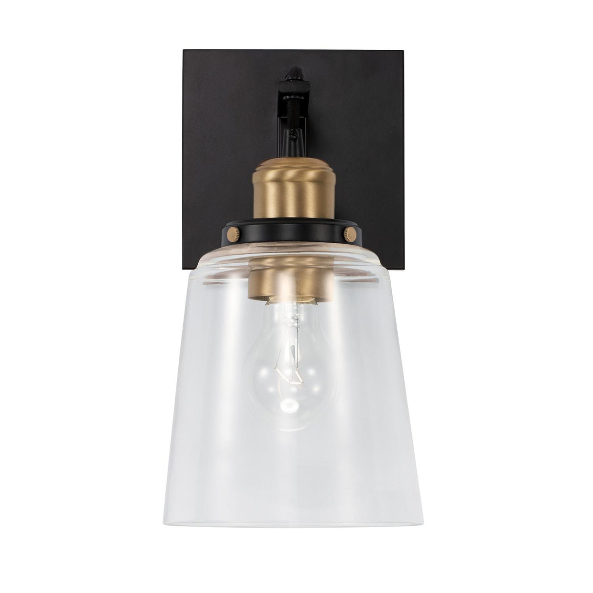 Capital Lighting 3711AB-135 Fallon 1 Light Sconce Aged Brass and Black