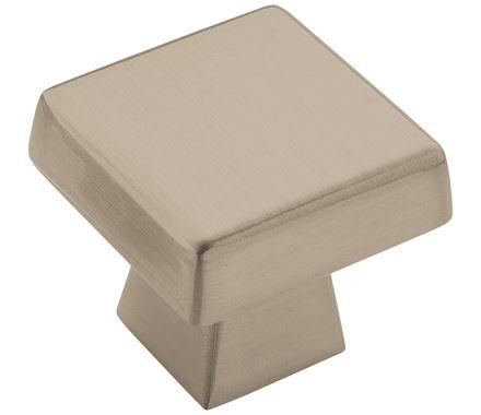 Amerock Cabinet Knob Satin Nickel 1-1/2 inch (38 mm) Length Blackrock 1 Pack Drawer Knob Cabinet Hardware