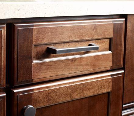 Amerock Cabinet Pull Oil Rubbed Bronze 5-1/16 inch (128 mm) Center to Center Blackrock 1 Pack Drawer Pull Drawer Handle Cabinet Hardware