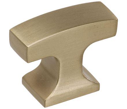 Amerock Cabinet Knob Golden Champagne 1-5/16 inch (33 mm) Length Westerly 1 Pack Drawer Knob Cabinet Hardware