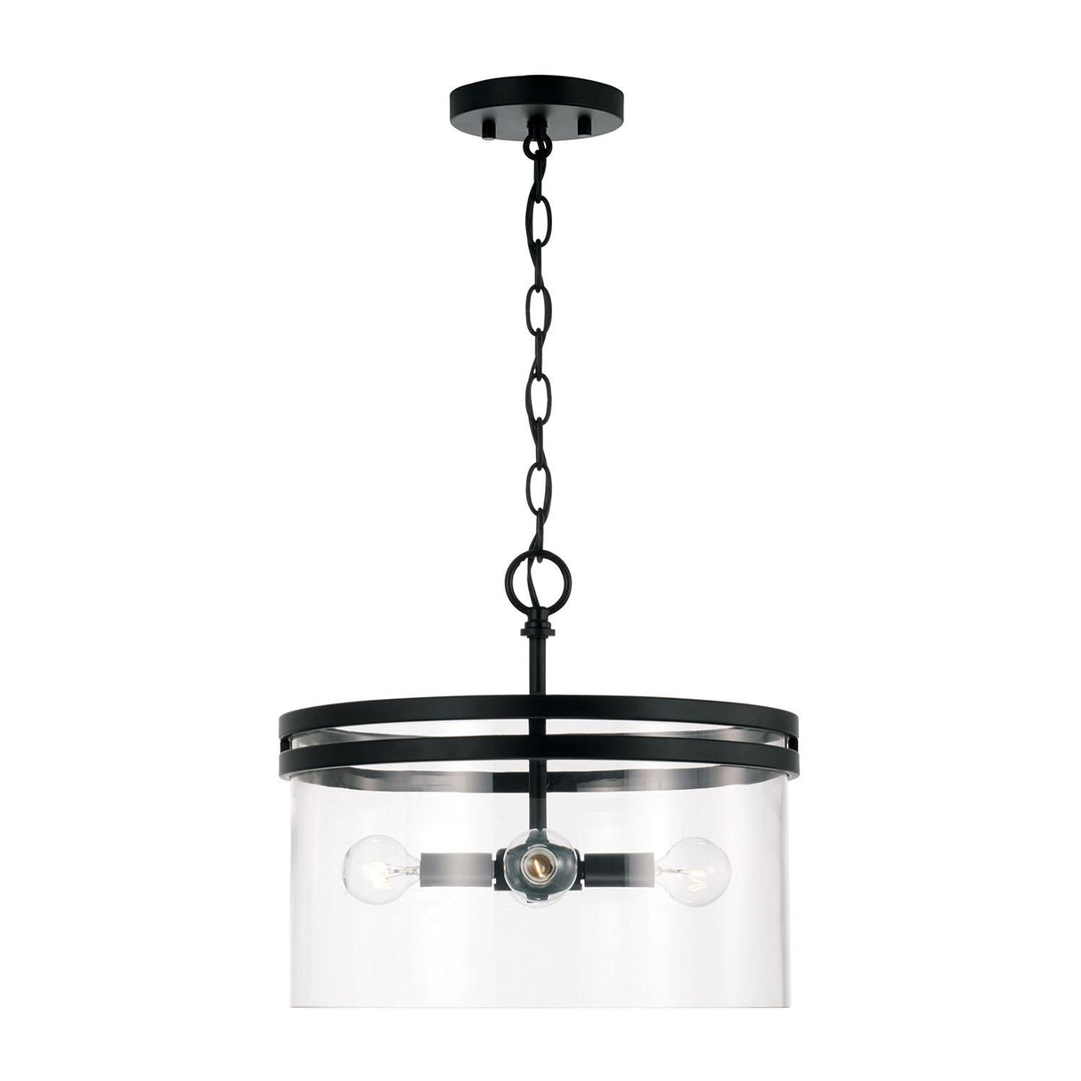 Capital Lighting 248741MB Fuller 4 Light Dual Mount Semi-Flush/Pendant Matte Black
