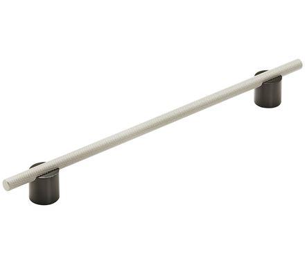 Amerock Cabinet Pull Matte Black/Silver Champagne 10-1/16 inch (256 mm) Center to Center Transcendent 1 Pack Drawer Pull Drawer Handle Cabinet Hardware