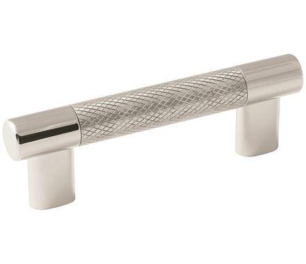 Amerock Cabinet Pull Polished Nickel/Stainless Steel 3inch & 3-3/4 inch (76mm & 96 mm) Center to Center Esquire 1 Pack Drawer Pull Drawer Handle Cabinet Hardware