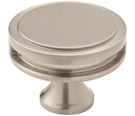 Amerock Cabinet Knob Satin Nickel 1-3/4 inch (44 mm) Diameter Oberon 1 Pack Drawer Knob Cabinet Hardware