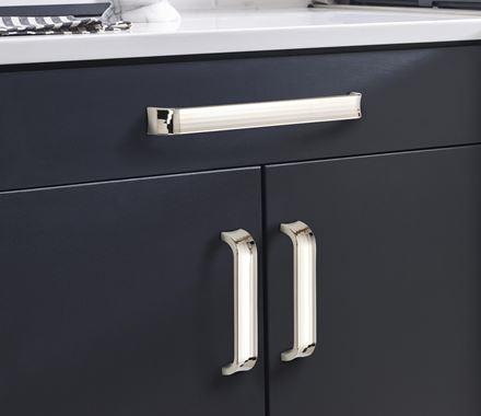 Amerock Cabinet Pull Polished Nickel 5-1/16 inch (128 mm) Center to Center Concentric 1 Pack Drawer Pull Drawer Handle Cabinet Hardware