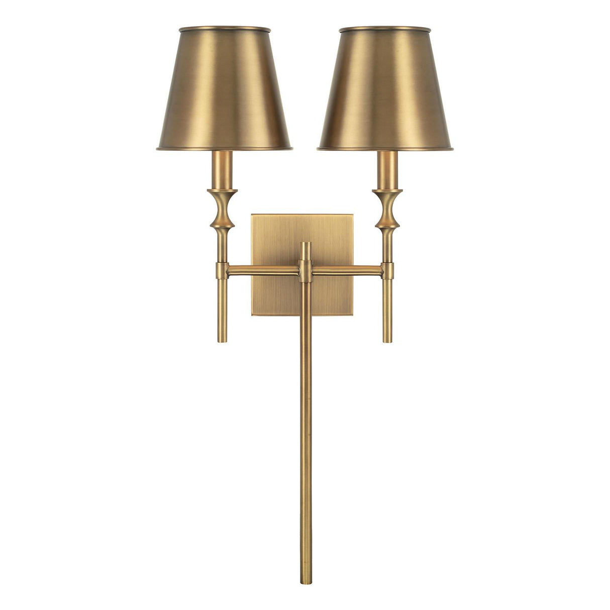 Capital Lighting 649721AD-708 Whitney 2 Light Sconce Aged Brass
