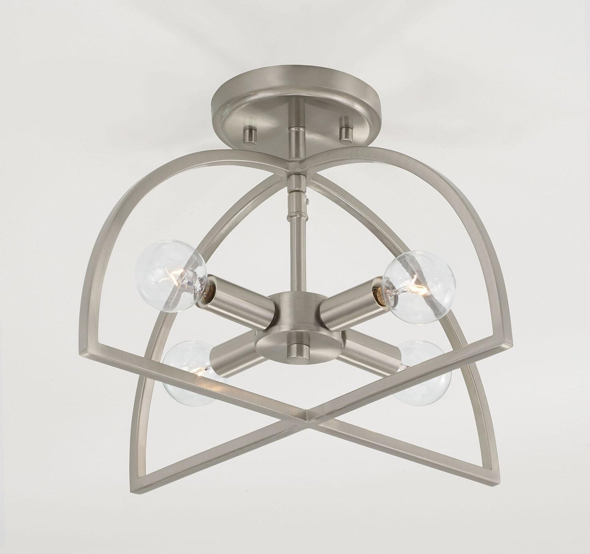 Capital Lighting 248841BN Lawson 4 Light Dual Mount Semi-Flush/Pendant Brushed Nickel