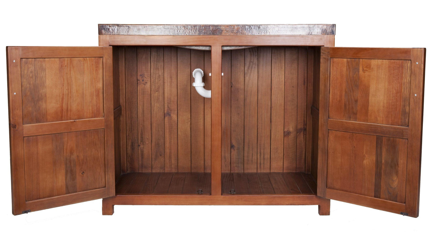 Thompson Traders Grande Rustic Vanity Lerma Grande VTL Sink: Aged Copper
(Hammered)
Vanity: Wood  with Integrated Aged Copper Countertop and Sink