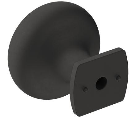 Amerock Cabinet Knob Matte Black 1-1/4 inch (32 mm) Diameter Surpass 1 Pack Drawer Knob Cabinet Hardware