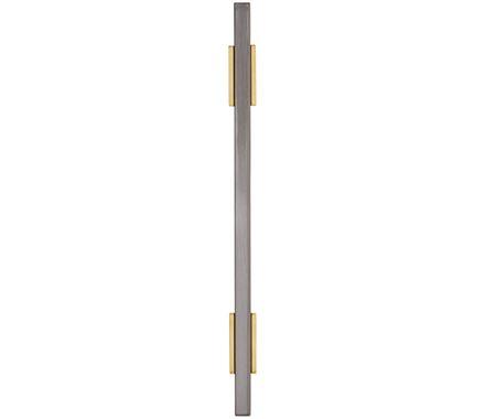 Amerock Cabinet Pull Brushed Gold/Black Chrome 5-1/16 inch (128 mm) Center to Center Urbanite 1 Pack Drawer Pull Drawer Handle Cabinet Hardware