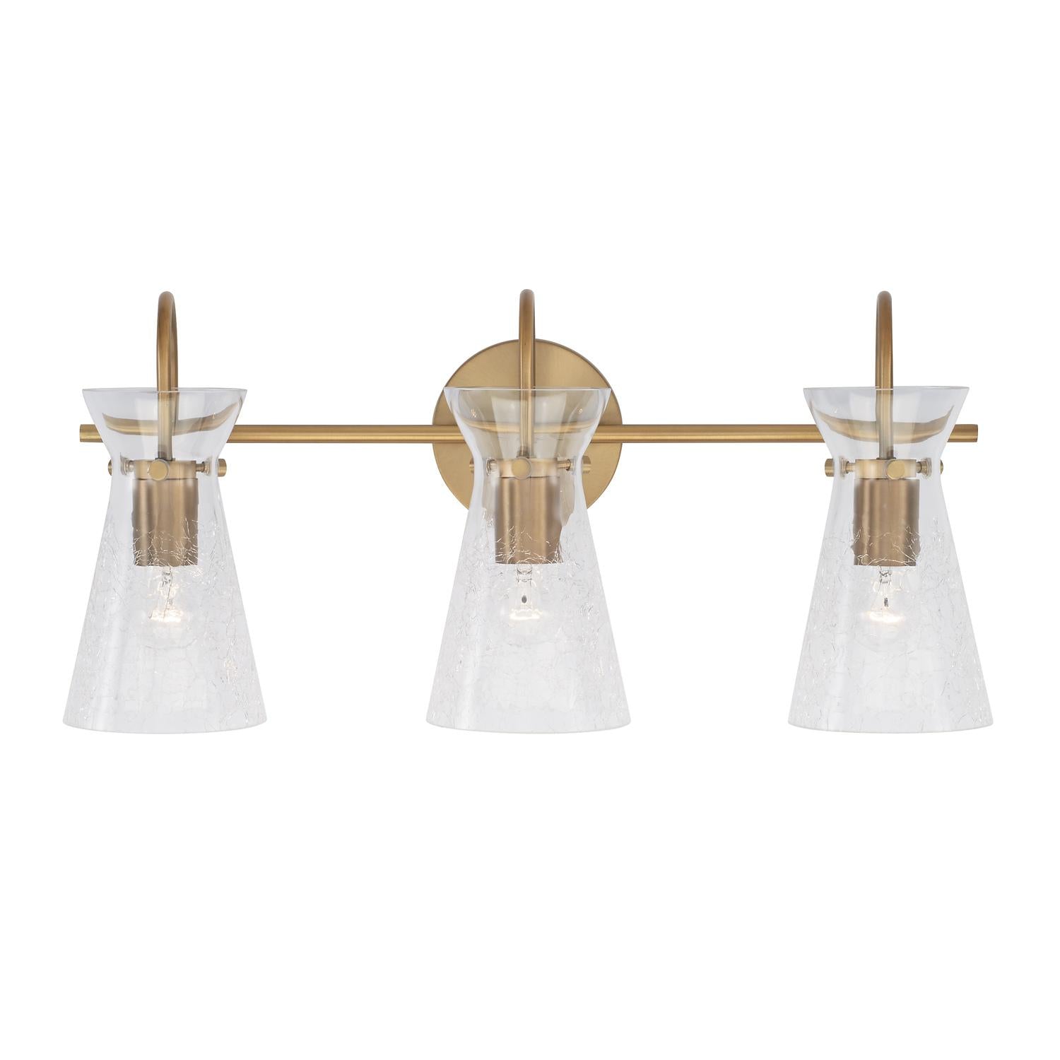 Capital Lighting 142431AD Mila 3 Light Vanity Aged Brass
