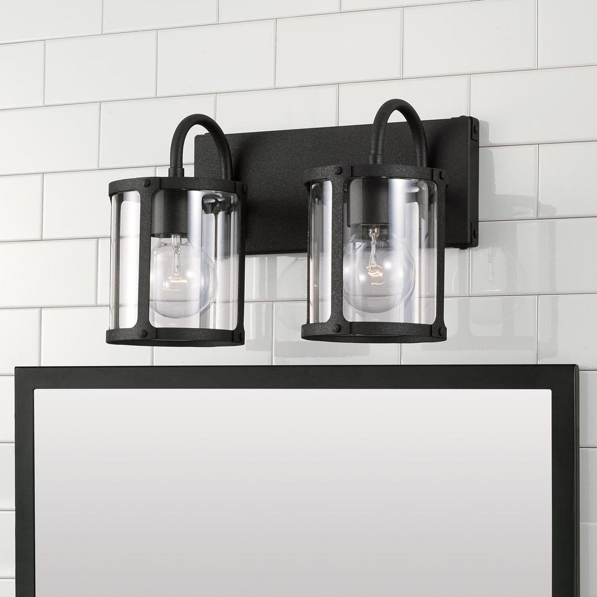 Capital Lighting 144921BI-527 Brennen 2 Light Vanity Black Iron