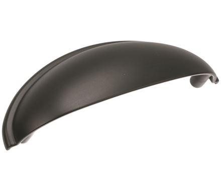 Amerock Cabinet Cup Pull Matte Black 3 inch (76 mm) Center-to-Center Ravino 1 Pack Drawer Pull Drawer Handle Cabinet Hardware