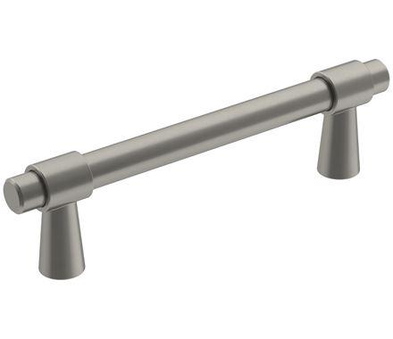 Amerock Cabinet Pull Satin Nickel 3-3/4 inch (96 mm) Center-to-Center Destine 1 Pack Drawer Pull Cabinet Handle Cabinet Hardware