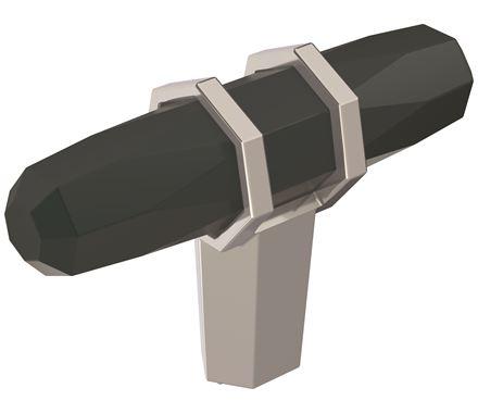 Amerock Cabinet Knob Black Bronze/Polished Chrome 2-1/2 inch (64 mm) Length London 1 Pack Drawer Knob Cabinet Hardware
