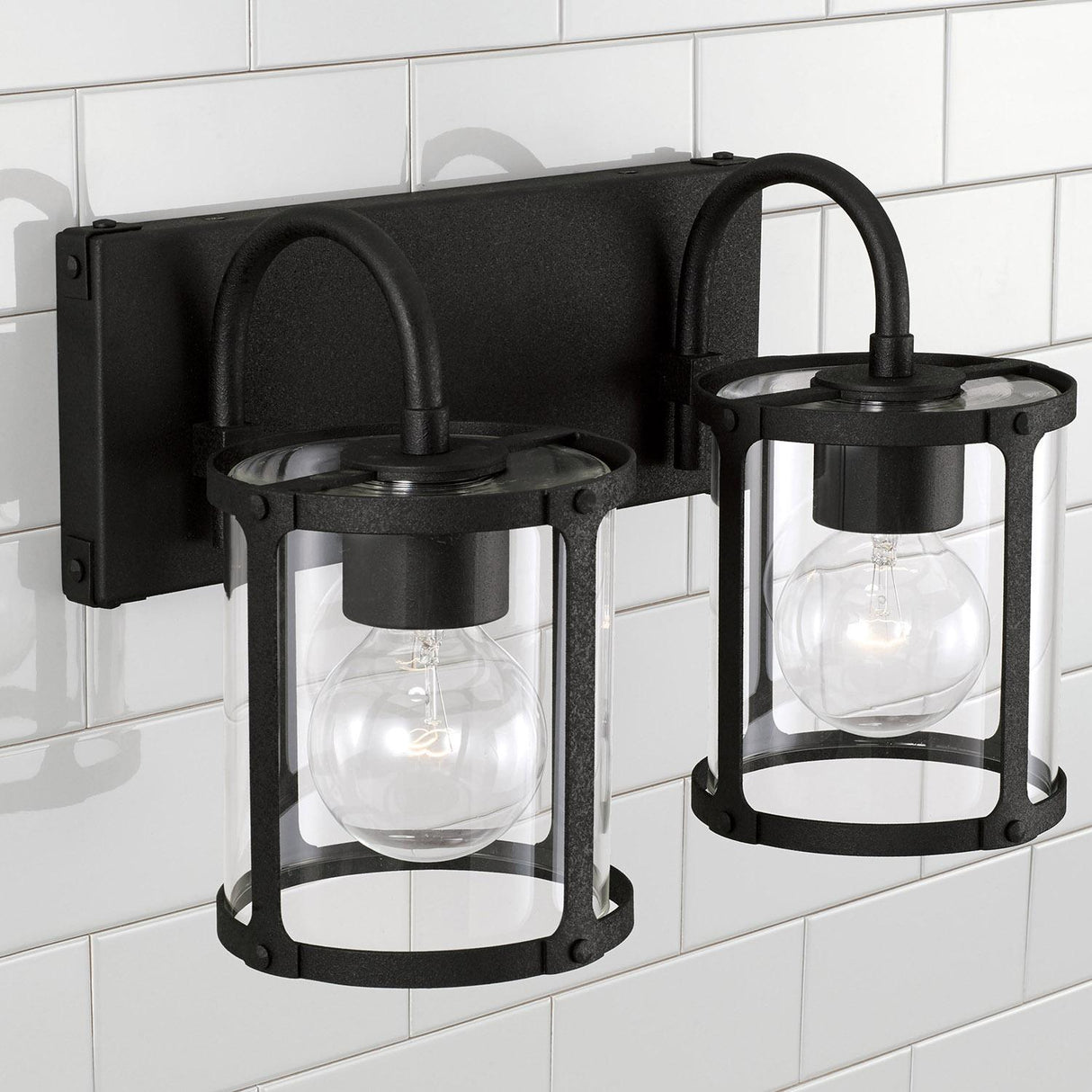 Capital Lighting 144921BI-527 Brennen 2 Light Vanity Black Iron