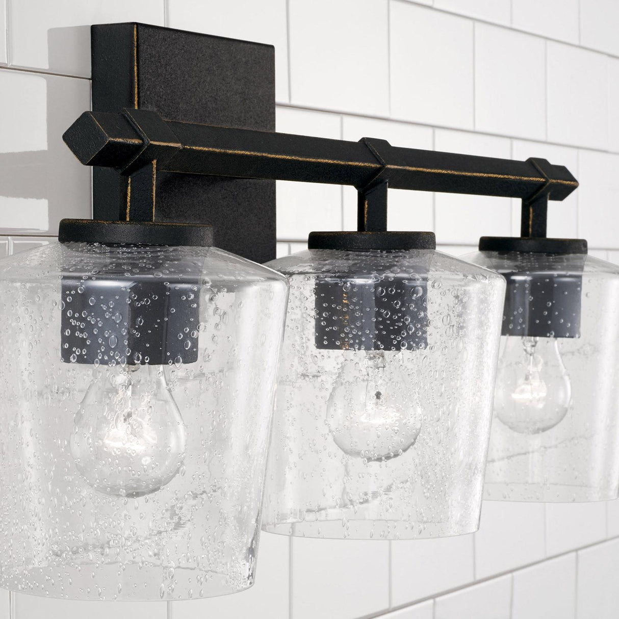 Capital Lighting 145231IH-526 Ogden 3 Light Vanity Brushed Black Iron