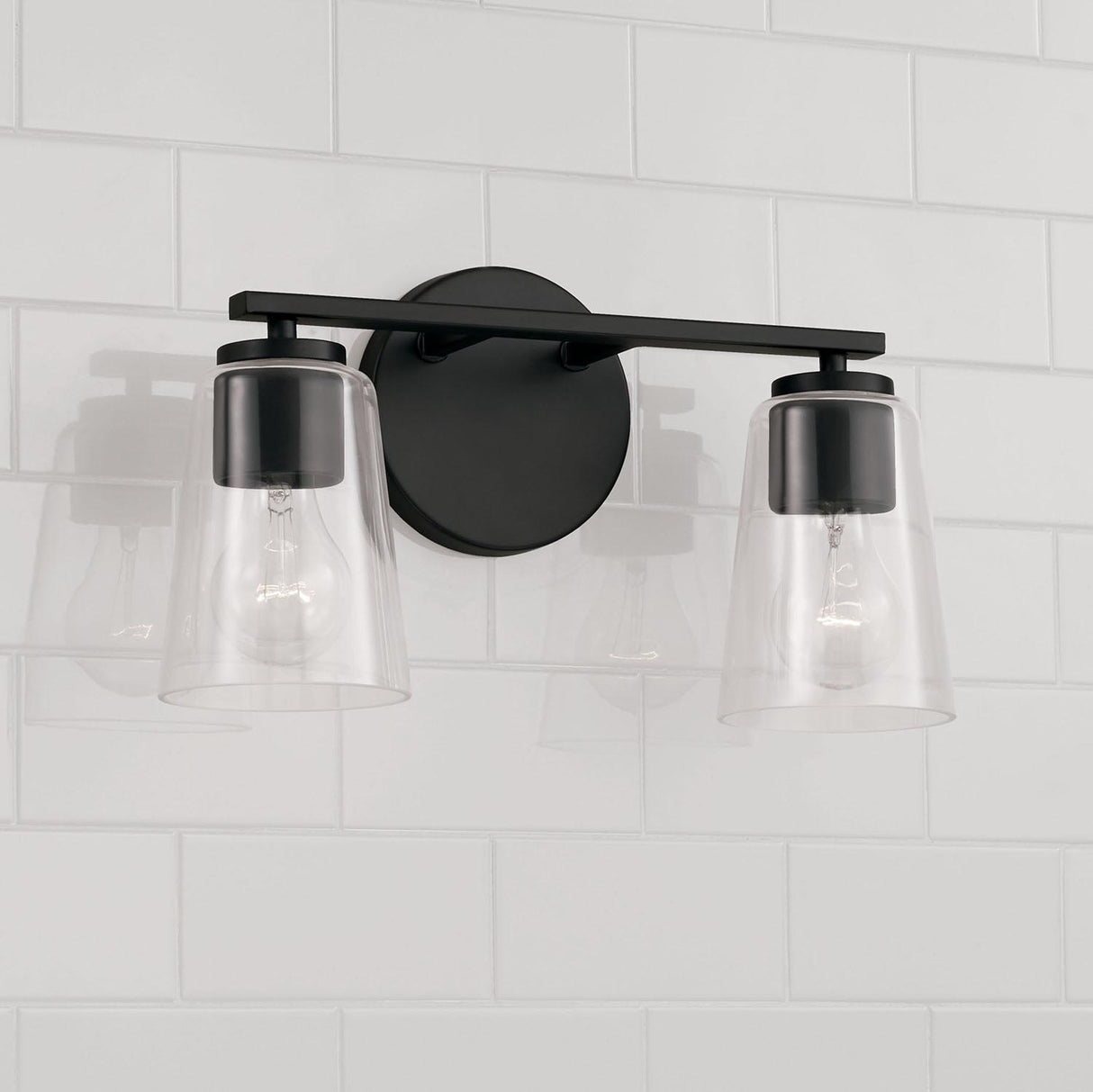 Capital Lighting 148621MB-537 Portman 2 Light Vanity Matte Black