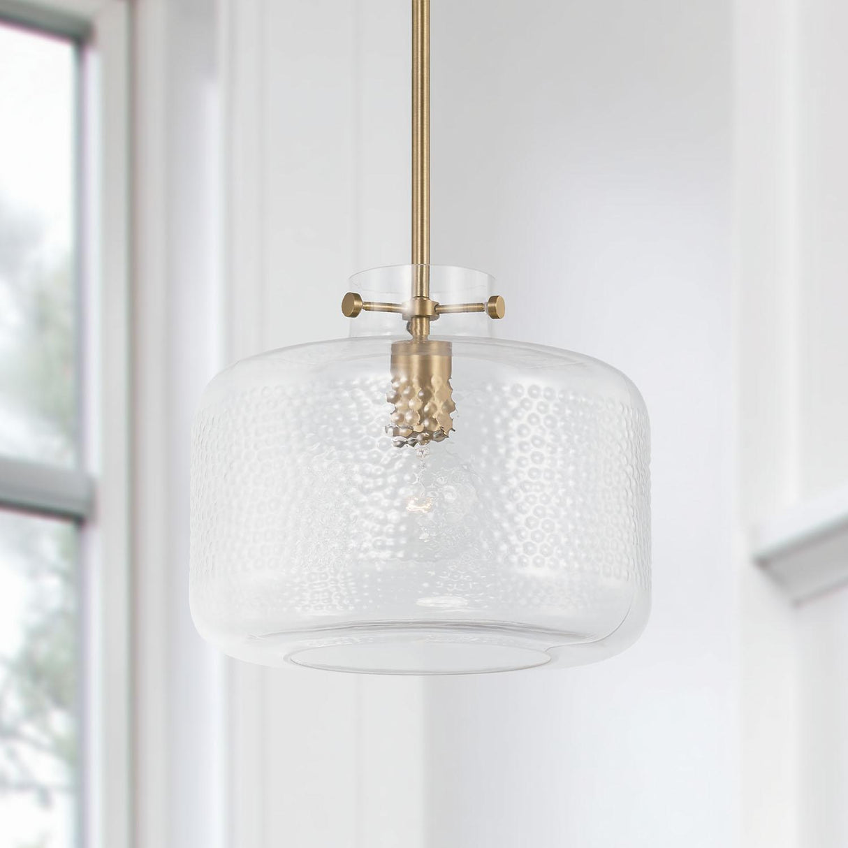 Capital Lighting 342512AD Brighton 1 Light Pendant Aged Brass