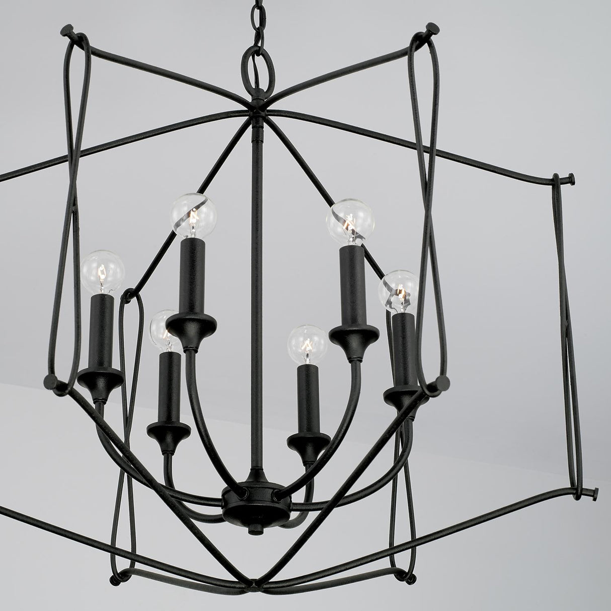 Capital Lighting 541661BI Bentley 6 Light Foyer Black Iron
