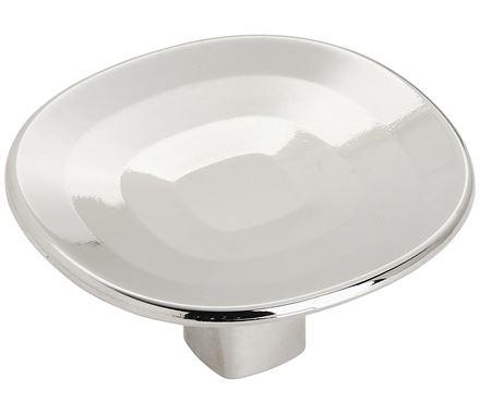 Amerock Cabinet Knob Polished Nickel 1-9/16 inch (40 mm) Diameter Concentric 1 Pack Drawer Knob Cabinet Hardware