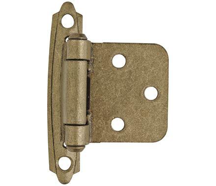 Amerock Cabinet Hinge Variable Overlay Hinge Burnished Brass 2 Pack Self-Closing Hinge Face Mount Hinge Cabinet Door Hinge