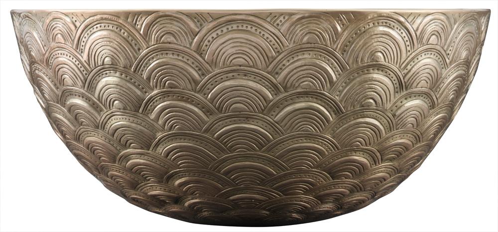 Thompson Traders Guadalupe Art Deco Guadalupe Art Deco BRV-177ASG Antique Satin Gold
(Smooth Interior /Art Deco exterior)