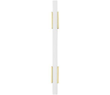 Amerock Cabinet Pull Brushed Gold/White 3-3/4 inch (96 mm) Center to Center Urbanite 1 Pack Drawer Pull Drawer Handle Cabinet Hardware