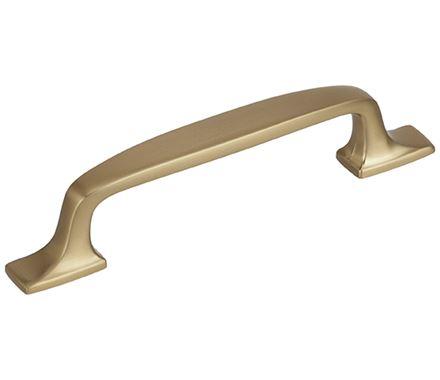 Amerock Cabinet Pull Golden Champagne 3-3/4 inch (96 mm) Center to Center Highland Ridge 1 Pack Drawer Pull Drawer Handle Cabinet Hardware