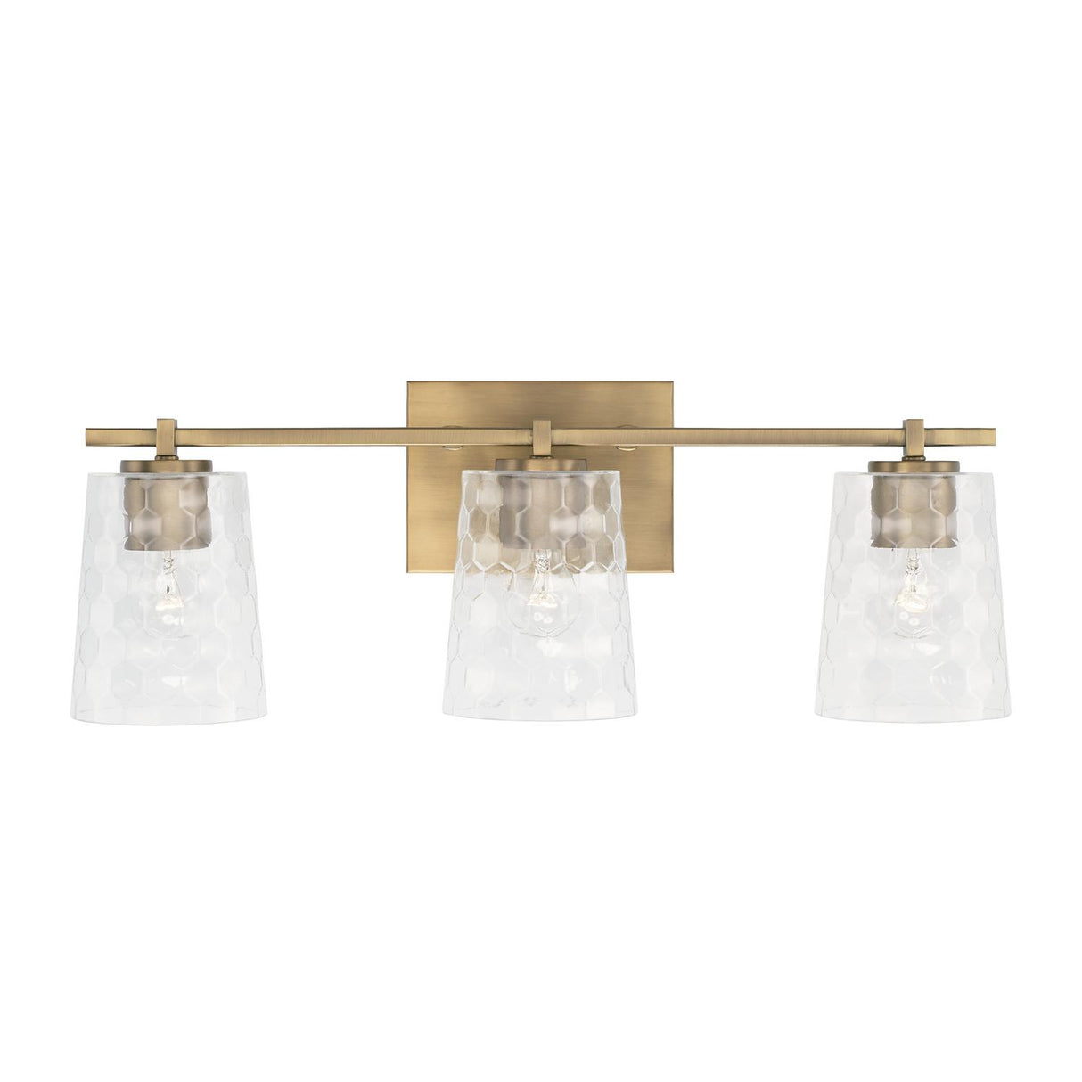 Capital Lighting 143531AD-517 Burke 3 Light Vanity Aged Brass