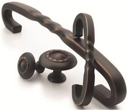 Amerock Cabinet Pull Oil Rubbed Bronze 3-3/4 inch (96 mm) Center to Center Inspirations 1 Pack Drawer Pull Drawer Handle Cabinet Hardware